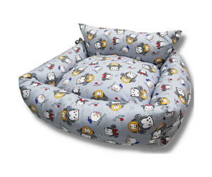 Handmade Pet Sofa Bed | Grey Mickey